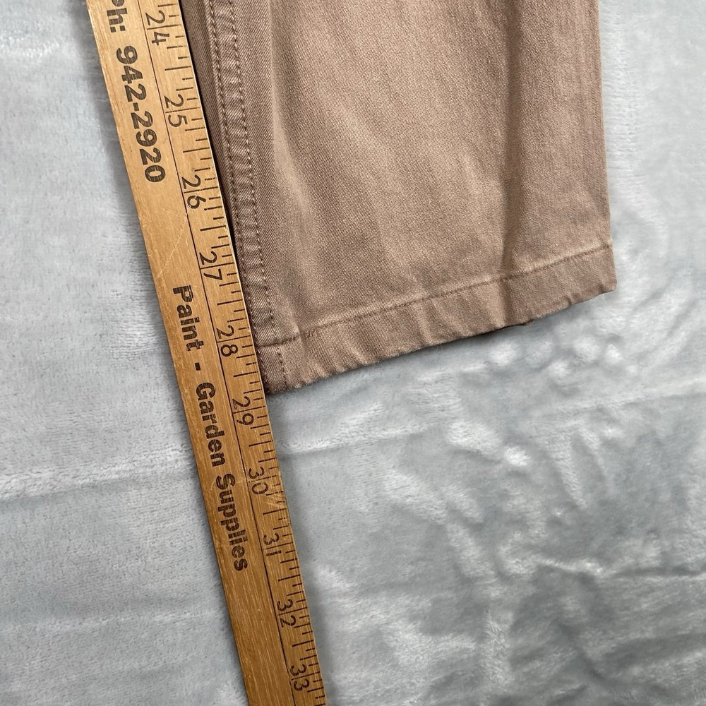 Mugsy Pants men's 34x29 Belmonts Chino Brown Classic Fit Stretch Flat Front - Picture 10 of 15